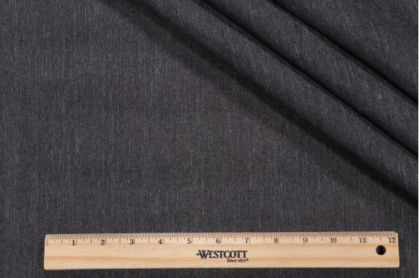 Solid Woven Outdoor Fabric in Charcoal