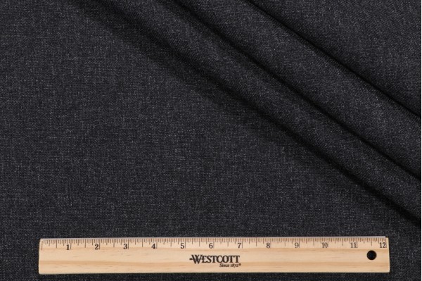 Solid Woven Outdoor Fabric in Coal