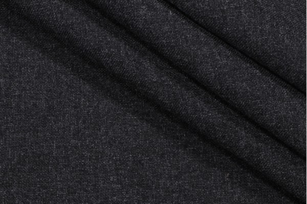 Solid Woven Outdoor Fabric in Coal