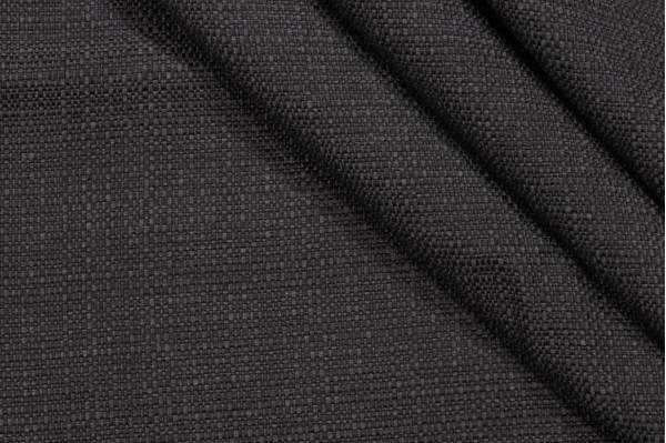 Solartex Solid Woven Olefin Outdoor Fabric in Dark Charcoal