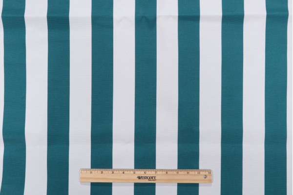 Click for 1.25 Yards Stripe Printed Polyester Outdoor Fabric in Teal Stripe Printed Polyester Outdoor Fabric in Teal