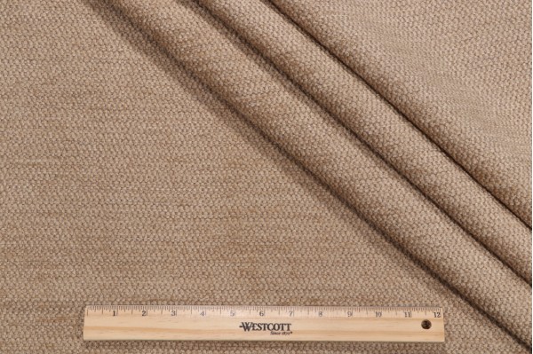 Regency Woven Chenille Upholstery Fabric in Buff