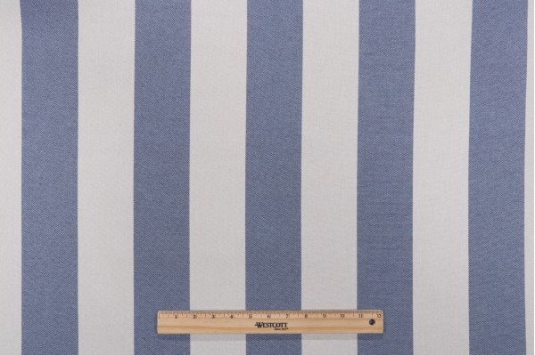 Axroma Cabana Stripe Woven Outdoor Fabric in Navy