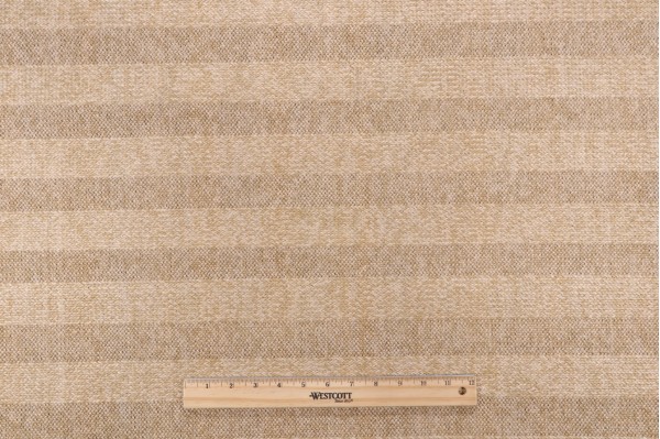 Solartex Stripe Woven Outdoor Pouf Fabric in Natural