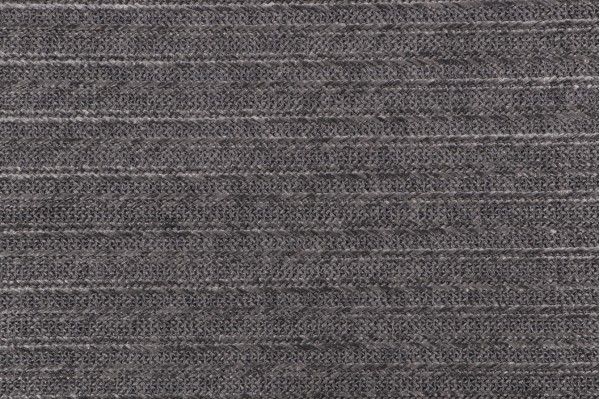 Solartex Stripe Woven Outdoor Pouf Fabric in Graphite