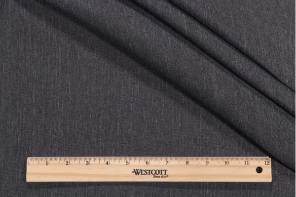 Solartex Solid Woven Outdoor Fabric in Charcoal