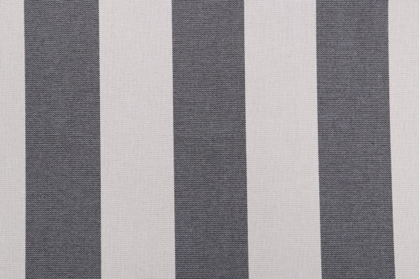 Stripe Woven Outdoor Fabric in Black/Off-White