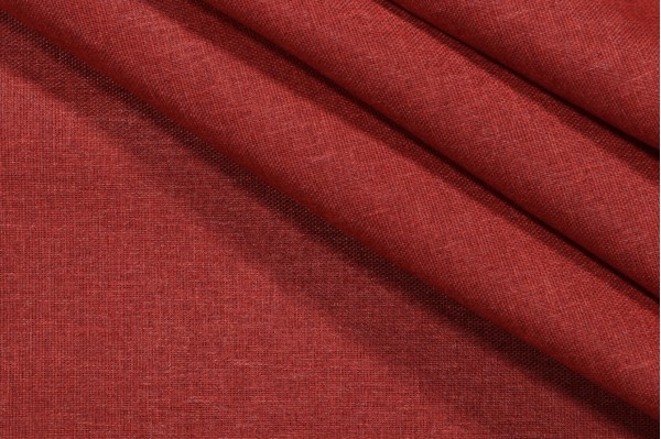 Solid Woven Outdoor Fabric in Coral Red