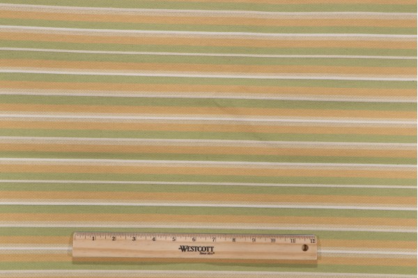 Robert Allen Unique Stripe Woven Upholstery Fabric in Spring