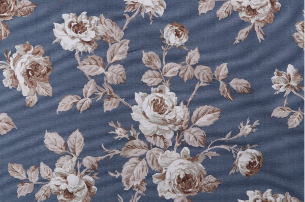 Robert Allen Greystone Printed Cotton Drapery Fabric in Slate