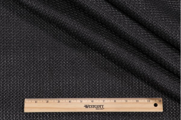 Solartex Woven Outdoor Pouf Fabric in Charcoal