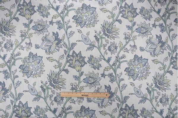 Click for Lacefield Malli Printed Cotton Blend Drapery Fabric in Seaglass  Lacefield Malli Printed Cotton Blend Drapery Fabric in Seaglass