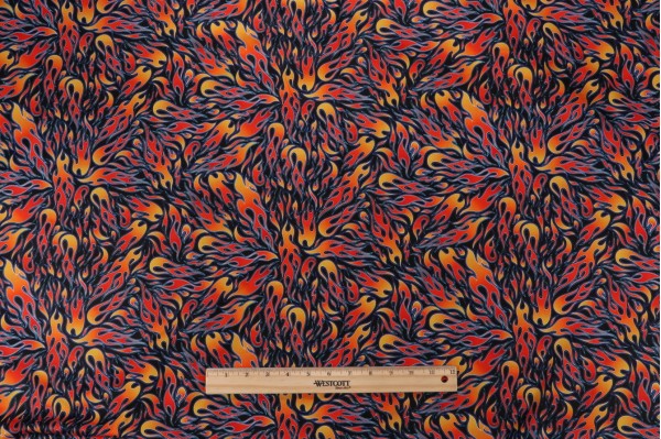 Sample of Fabrics Of SoHo Bad To The Gnome - Flame Digitally-Printed Cotton Craft Fabric in Flame for Timeless Treasures 