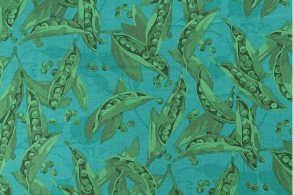 Click for Martha Negley Sweet Pea Digitally-Printed Cotton Craft Fabric in Teal for Free Spirit  Martha Negley Sweet Pea Digitally-Printed Cotton Craft Fabric in Teal for Free Spirit