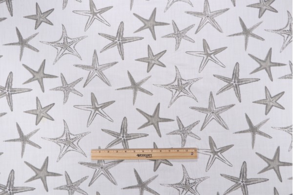 Scott Living Starfish - Luxe Linen Printed Cotton Linen Drapery Fabric in Castle