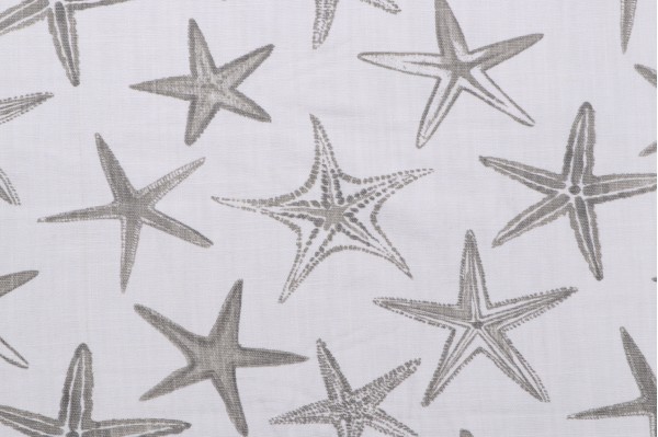 Scott Living Starfish - Luxe Linen Printed Cotton Linen Drapery Fabric in Castle