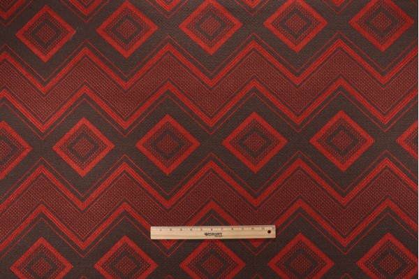 Durham Woven Upholstery Fabric in Scarlet
