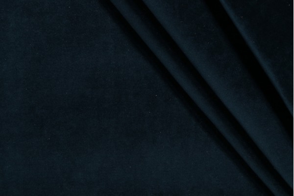 Solid Velour Decorator Fabric in Deep Sea