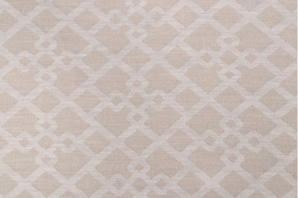 Lola Trellis Damask Upholstery Fabric in Natural