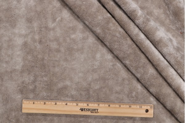 Pollard Velvet Upholstery Fabric in Fog