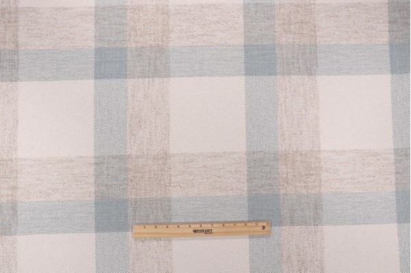 Golding Shelburne Plaid Woven Upholstery Fabric in Breeze 