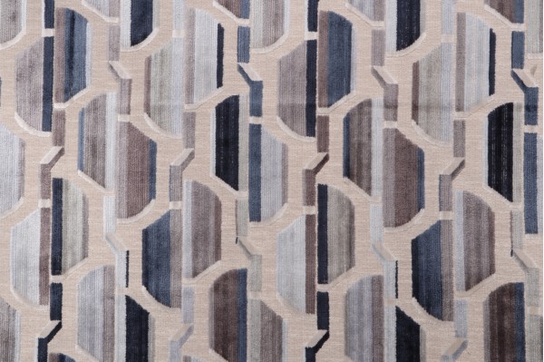 Sample of TFA Paint The Town Latex-Backed Velvet Upholstery Fabric in Bluestone 