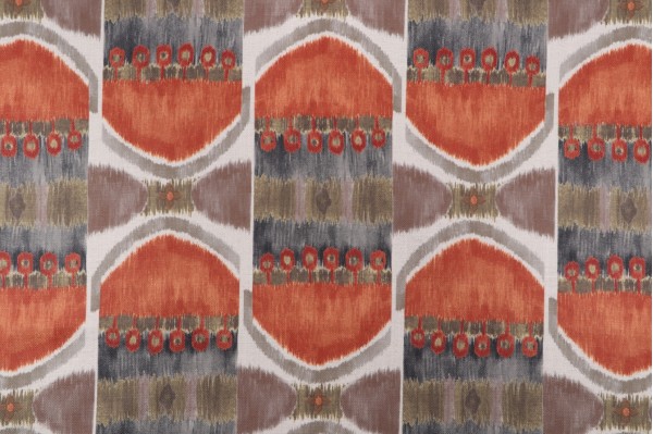 Sample of Swavelle/Mill Creek Resurgence-Hathor Printed Drapery Fabric in Rust 