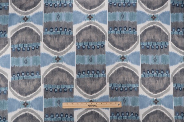 Swavelle/Mill Creek Resurgence-Hathor Printed Drapery Fabric in Harbor 