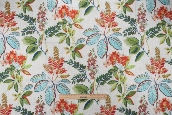 Swavelle/Mill Creek Summer Breeze-Marvy Printed Cotton Drapery Fabric in Multibrite 