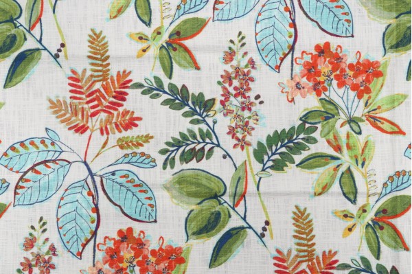 Swavelle/Mill Creek Summer Breeze-Marvy Printed Cotton Drapery Fabric in Multibrite 