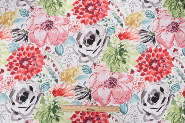 Swavelle/Mill Creek Wild Gathering-Opulence Printed Cotton Drapery Fabric in Multi 