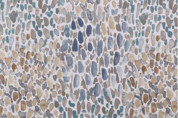 Magnolia Home Lido Printed Cotton Drapery Fabric in Aquarius 