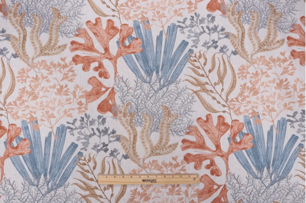 Magnolia Home Layton Printed Cotton Drapery Fabric in Sunset 