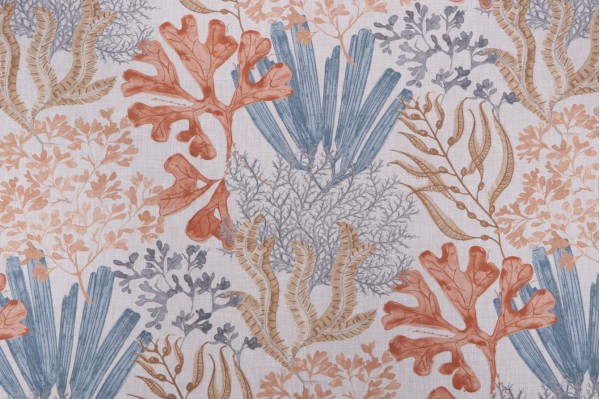 Magnolia Home Layton Printed Cotton Drapery Fabric in Sunset 