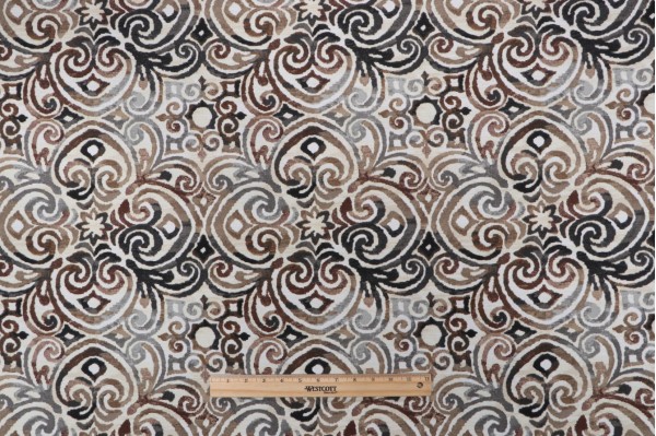 Bryant Fabrics Corinthian Printed Polyester Outdoor Fabric in Driftwood 
