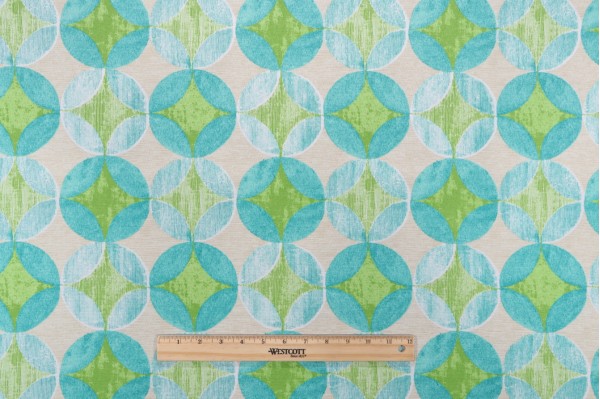 Bryant Fabrics Jupiter Printed Polyester Outdoor Fabric in Mist 