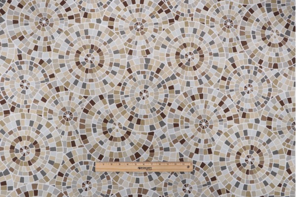 Bryant Fabrics Mosaic Printed Polyester Outdoor Fabric in Sandstone 