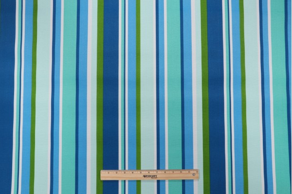 Bryant Fabrics Piper Stripe Printed Polyester Outdoor Fabric in Malibu 