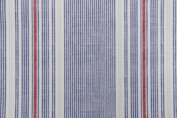Bryant Fabrics Calisto Pinstripe Printed Polyester Outdoor Fabric in Denim 