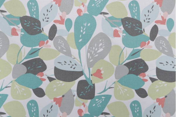 Bryant Fabrics Birch Creek Floral Printed Polyester Outdoor Fabric in Bright White 