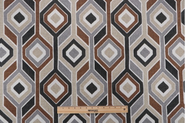 Bryant Fabrics Hammond Printed Polyester Outdoor Fabric in Neutral 
