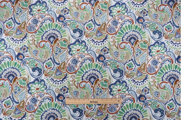 Click for Bryant Fabrics Toulouse Paisley Printed Polyester Outdoor Fabric in Denim  Bryant Fabrics Toulouse Paisley Printed Polyester Outdoor Fabric in Denim