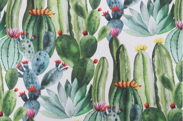 Sample of Vilber Mojave 2461.02 Printed Cotton Drapery Fabric 