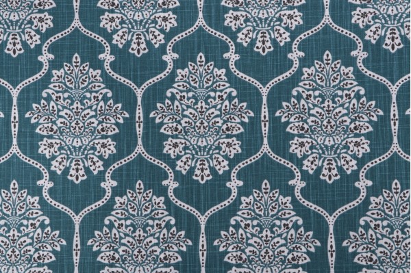 Premier Prints Dreamscape Printed Cotton Drapery Fabric in Plantation Blue 