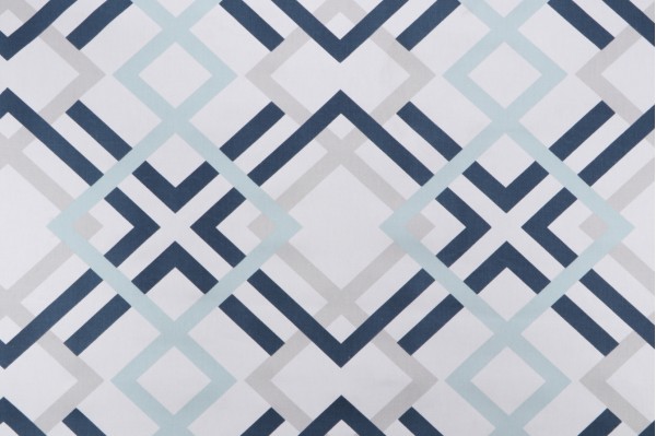 Premier Prints Winston Printed Cotton Twill Drapery Fabric in Premier Navy 