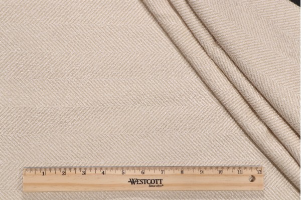 Valdese Weavers Jumper Woven Crypton Home Finish Upholstery Fabric in Tusk