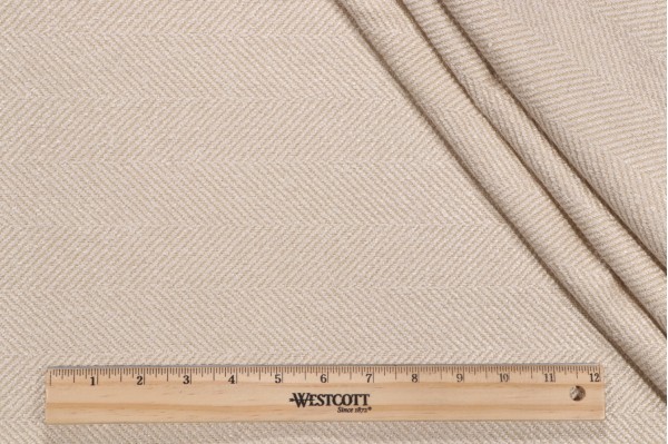 1 Yard Valdese Weavers Jumper Woven Crypton Home Finish Upholstery Fabric in Tusk