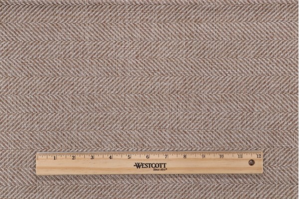 Solartex Herringbone Woven Outdoor Fabric in Stone