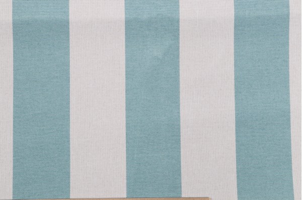 Stripe Woven Outdoor Fabric in Aqua