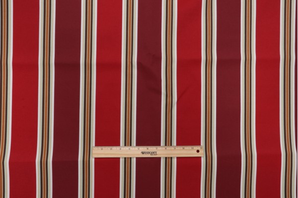Richloom Stripe Printed Polyester Outdoor Fabric in Maroon